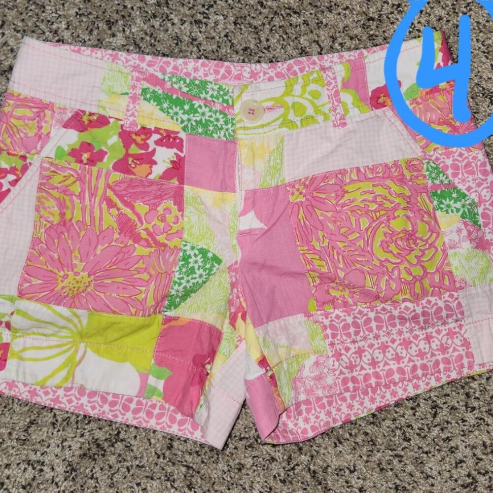 LILLY PULITZER patchwork shorts WOMEN size 4